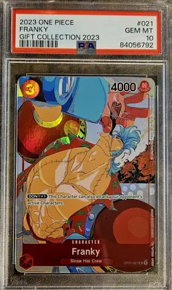x3 PSA 10 GEM MINT ENGLISH One Piece Gift Collection Cards, UTA, SANJI, FRANKY - Image 4