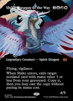 MTG Shiko, Paragon of the Way - Borderless, NM-Mint, English Tarkir: Dragonstorm - Image 1