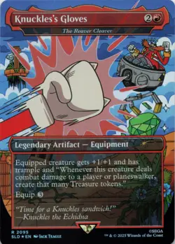 MTG Knuckles's Gloves - The Reaver Cleaver (Rainbow Foil) NM Secret Lair FOIL - Image 1