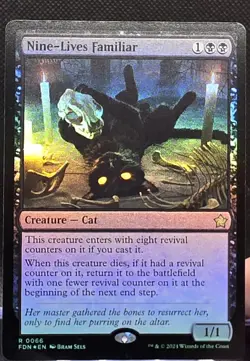 Nine-Lives Familiar #66 Foundations Foil Rare - Image 1