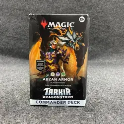 MTG: Abzan Armor Tarkir Dragonstorm Commander Deck, Sealed Box is Worn - Image 1
