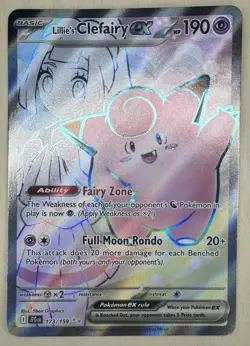 Lillie’s Clefairy ex #173/159 - Pokemon TCG: Journey Together (Near Mint Raw) - Image 1