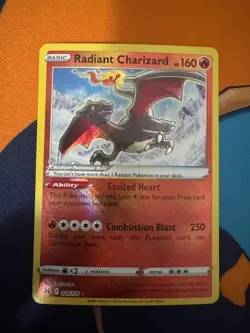 Pokemon TCG Radiant Charizard 020/159 Holo Rare Crown Zenith NM-M - Image 1