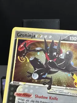 Pokemon Card Greninja Gold Star SWSH144 Celebrations Black Star Promo HD SWIRL - Image 2