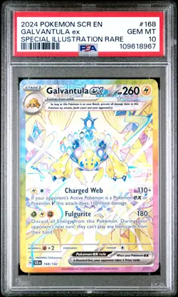 2024 POKEMON SCR EN-STELLAR CROWN SPECIAL ILLUSTRATION RARE GALVANTULA EX PSA 10 - Image 1
