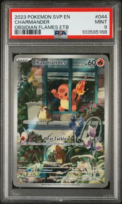 2023 POKEMON SVP EN-SV BLACK STAR PROMO #044 CHARMANDER PSA 9 - Image 1