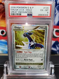 2008 Pokemon D & P Dialga LV. X Holo Great Encounters 105/106 PSA 6 - Image 2
