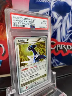 2008 Pokemon D & P Dialga LV. X Holo Great Encounters 105/106 PSA 6 - Image 3