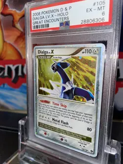 2008 Pokemon D & P Dialga LV. X Holo Great Encounters 105/106 PSA 6 - Image 4
