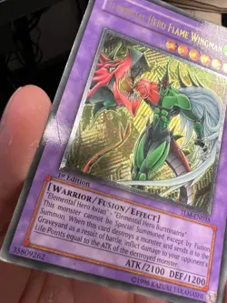 Yugioh Elemental Hero Flame Wingman TLM-EN035 Ultimate 1st Ed Silver Stamp UDE - Image 3