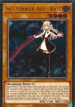 Yugioh Sky Striker Ace - Raye OP20-EN002 Ultimate Rare - Image 1