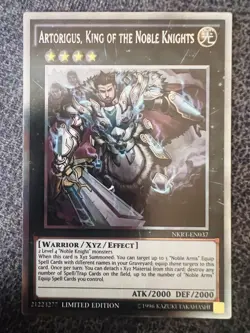 Yugioh Artorigus, King Of The Noble Knights NKRT-EN037 Platinum Rare NM - Image 1