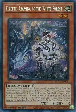 Yugioh Elzette, Azamina of the White Forest SUDA-EN008 Secret Rare 1st Edi NM - Image 1