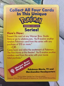 CATCH MEW! PROMO- 1999 Pokemon League Card - The Movie Wizard of the Coast - LP - Image 2