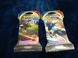 Pokemon Sword and Shield Trading Card Game Booster Pack X2 Lot - Image 1