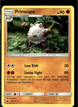 Pokemon Primeape 51/111 Crimson Invasion Non Holo Common 2 Card Lot - Image 1