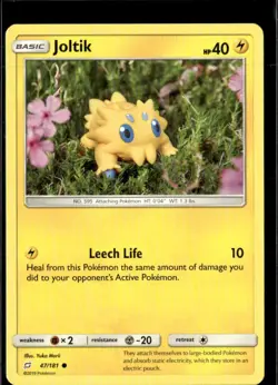 Pokemon Joltik 47/181 Team up Non Holo Common 2 Card Lot - Image 1