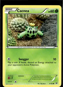 Pokemon Cacnea 4/162 BREAKthrough Non Holo Common 2 Card Lot LP - Image 1