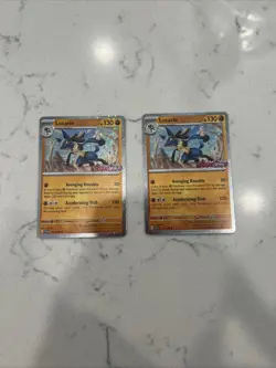 Lucario 114/198 Cosmos Holo Scarlet And Violet [Stamped] Pokemon TCG. TWO CARDS - Image 1