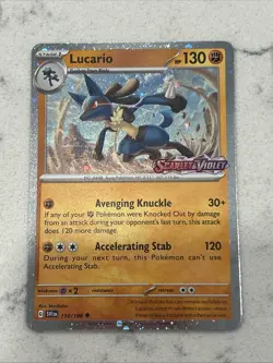 Lucario 114/198 Cosmos Holo Scarlet And Violet [Stamped] Pokemon TCG. TWO CARDS - Image 2