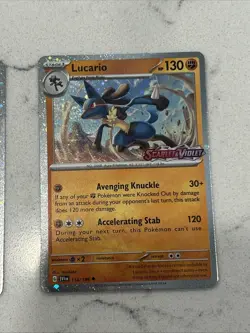 Lucario 114/198 Cosmos Holo Scarlet And Violet [Stamped] Pokemon TCG. TWO CARDS - Image 3