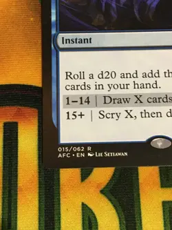 C5317 MAGIC MTG COMMANDER FORGOTTEN REALMS DIVINER'S PORTENT #015 MP RARE - Image 4