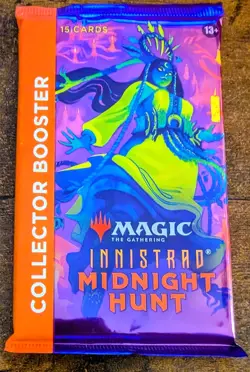 Factory Sealed Magic MTG Innistrad Midnight Hunt Collector Booster Pack - Image 1