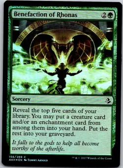 Magic the Gathering Benefaction of Rhonas Amonkhet Foil MTG Free Shipping! - Image 1