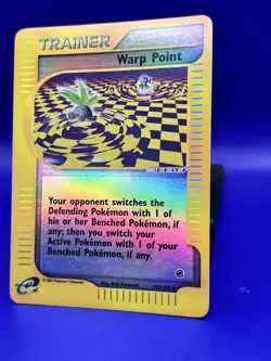 2002 Pokemon Expedition E Series Warp Point 152/165 REVERSE HOLO LP - Image 2