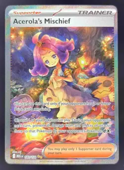 2025 Pokemon Mega Evolution #183 Acerola's Mischief Special Illustration Rare - Image 1