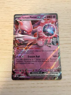 Team Rockets Mewtwo EX 81 /182 Destined Rivals Double Rare Pokemon TCG NM - Image 1