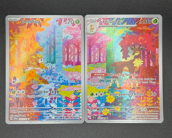 Deerling 165 & Sawsbuck 166 Pokemon SV05: Temporal Forces Illustration Rare NM - Image 1