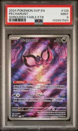 2024 POKEMON SVP EN-SV BLACK STAR PROMO #129 PECHARUNT PSA 9 - Image 1