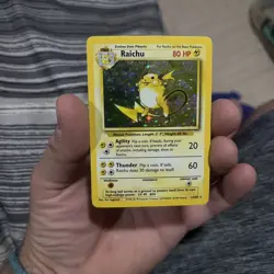 Raichu 14/102 Pokemon TCG 1999 Base Set Unlimited Holo Rare Vintage (NM-Mint!💥) - Image 1
