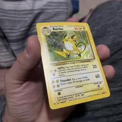 Raichu 14/102 Pokemon TCG 1999 Base Set Unlimited Holo Rare Vintage (NM-Mint!💥) - Image 3