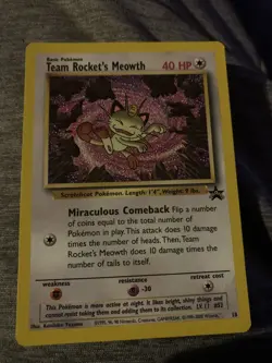 Pokemon TCG Team Rocket's Meowth Wizards Black Star Promos 18 Regular Promo - Image 1