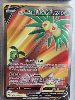 Alolan Exeggutor V (Full Art) 071/078 Pokemon GO Holo - Image 1
