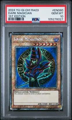 2024 YU-GI-OH! RA03-QUARTER CENTURY BONANZA 1ST ED #EN080 DARK MAGICIAN PSA 10 - Image 1