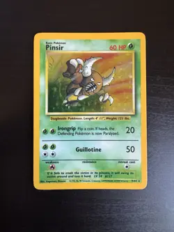 Pinsir 9/64 Holo Rare No Symbol Error Jungle Pokemon Card LP - Image 1