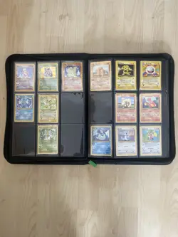 Incomplete 1999 WOTC BASE SET JUNGLE FOSSIL Pokemon Cards Charizard holo binder - Image 3