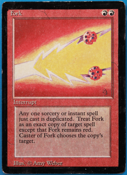 Fork Revised HP/DAMAGED INKED (Reserved List MTG Magic Card) 506118 ABUGames - Image 1