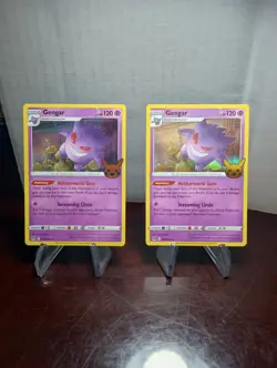 2022 Pokemon TCG Two Gengar Holo Reverse Trick It Trade Variation Cards 66/196 - Image 1