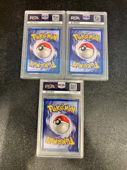 Lot 3 1999 Pokemon Jungle 1st Edition Cards PSA 5-9 Meowth Bellsprout Jigglypuff - Image 2