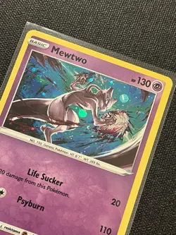 Mewtwo Cosmo HOLO Promo 056/172 Mew V Box Exclusive! ✨Swirl✨ Pokemon Card - Image 2