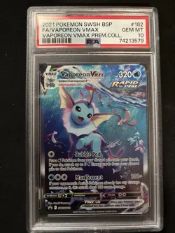 Vaporeon VMAX SWSH182 SWSH: Sword & Shield Promo Cards Holo - Image 1