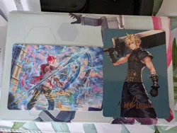 Ex-Soldier Cloud MTG Card Final Fantasy Art Series 50/53 and 19/53 Gold Stamp - Image 1
