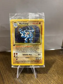 Machamp Holo Rare 1st Edition Factory Sealed Pokemon Card Near Mint #A - Image 1