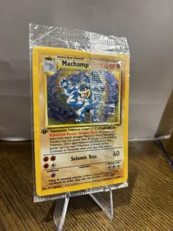 Machamp Holo Rare 1st Edition Factory Sealed Pokemon Card Near Mint #A - Image 3