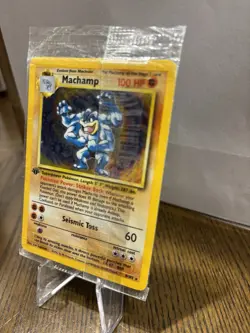Machamp Holo Rare 1st Edition Factory Sealed Pokemon Card Near Mint #A - Image 4