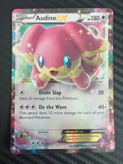 Pokemon TCG Audino EX Fates Collide Ultra Rare Holo Card 84/124 mp/hp - Image 1